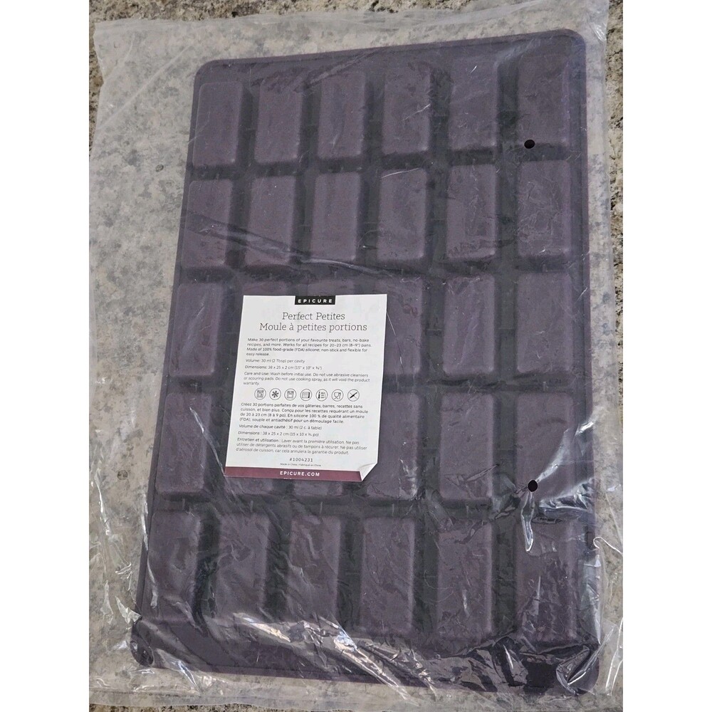 Epicure Silicone Perfect Petites Mold Purple New in Sealed Package
